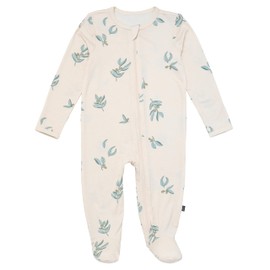 Modern Moments by Gerber Unisex Baby 2-Pack Sleep 'n Play with Mitten Cuffs, Light Beige Olives