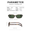 OSAGAMA Retro Rectangular Sunglasses Women Men Vintage Flat Square Glasses