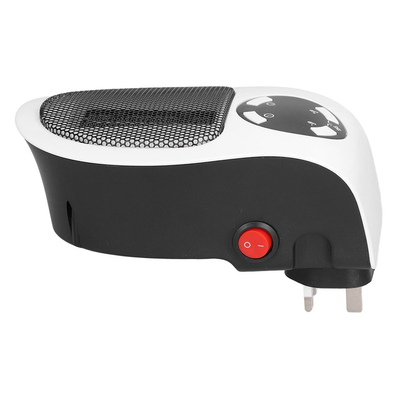 500W Black and White Mini Electric Heater Portable Wall Mounted
