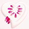 Uñas postizas acrílicas largas de acrílico rosa fucsia elegantes con