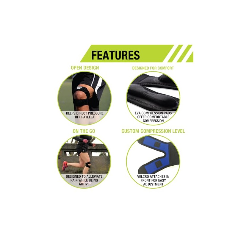 Pro-Tec de Atletismo x-TRAC Rodillera - de Doble Correa