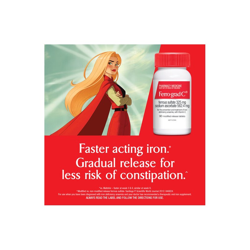 Ferro-Grad C PR 325/562.4mg Tablets Bottle 90