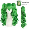 Long Green Wig for Women Lime Green Ponytail Wig Long