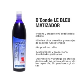 GAERO GLOBAL SOLUTION Shampoo Matizador Morado Le Bleu D Cond Sin Sales Ni Parabenos Para Cabello Platinado 250 Ml By Gaero Shop
