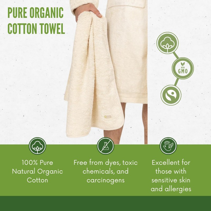Body4Real Organic Natural Cotton Towels (Hand Tower (50 x 100cm))