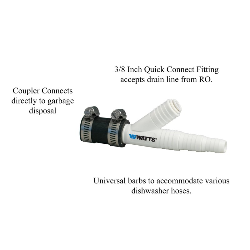 Watts Premier Universal Dishwasher / Drain Line to Garbage Disposal