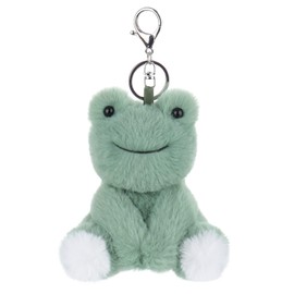 Apricot Lamb Cute Toys Plush Smart Frog Perfect Stuffed Animal Keychain for Kids Bag, Purse, Backpack, Handbag (4.7 Inches)