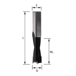 ENT Dowel Drill TC Shank (C) 10 mm, Diameter (D) 5 mm, I 27 mm, D 27 mm, L 57,5 mm, Rechts