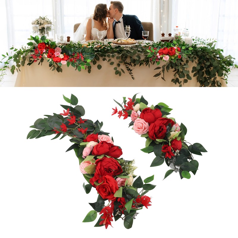 Wedding Arch Draping Artificial Flower Multifunctional Wedding Welcome Signs Floral