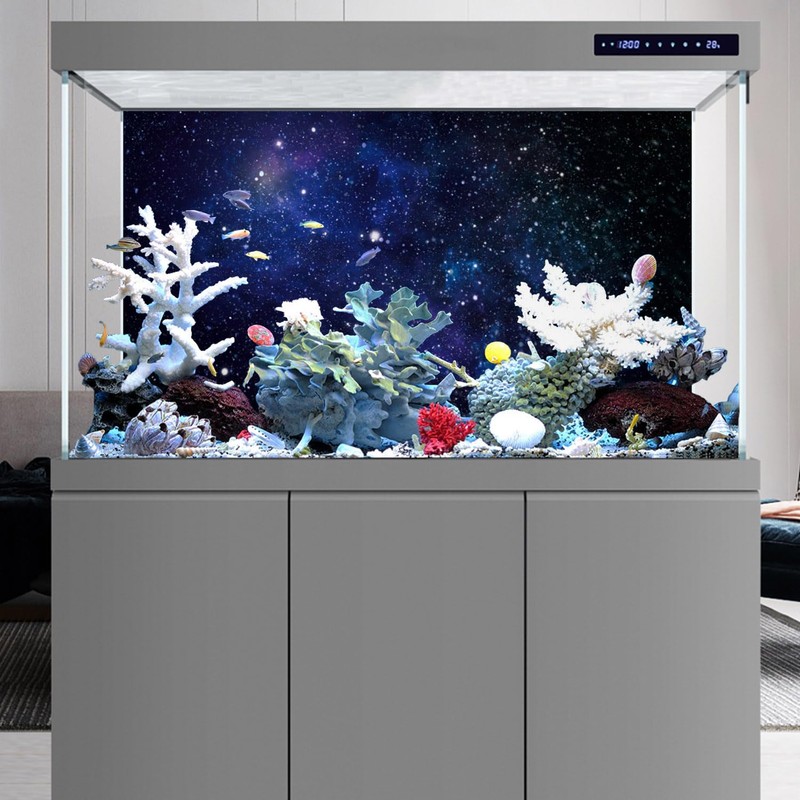AWERT 30x18 inches Galaxy Aquarium Background Blue Starry Sky Universe