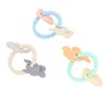 3pcs Silicone Shell Teething Ring Soothes Gum Soreness Crab Shell