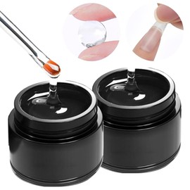 Solid Nail Glue Gel for Press On Nails Fake Nails Strong Clear Nail Tips Hard Gel for False Nails Nail Art DIY Home, UV Light Cured (Solid Glue for False Nail Tips, 10ml)