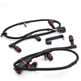 Boxonly Glow Plug Wire Harness Kit with 8 Glow Plugs & Removal Tool, Driver and Passenger Side Connector Set Compatible with Ford 6.0L Powerstroke Diesel Engines