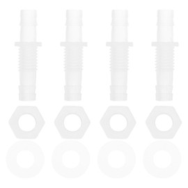 RATCHROLL 1 Set Plastic Hose Barb Fitting 5/16" Hose Barb Thru-Bulk Bulkhead Connector Clear PP
