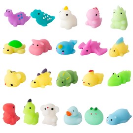 21Pcs Mochi Squishy Toys, Kawaii Mini Animal Squishy Soft Squeeze Fidget Toys, Stress Relief Sensory Toys Pack Party Bags Fillers for Boys Girls Birthday Party Favors Gifts