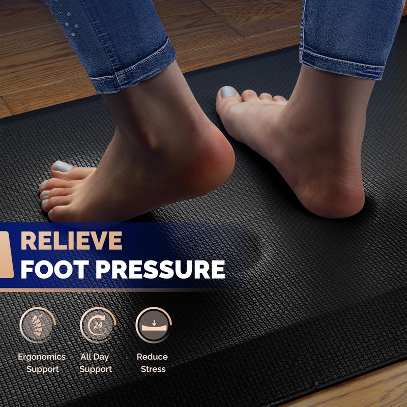 FEATOL Anti Fatigue Mat for Standing, 9/10 Extra Thick Ergonomic