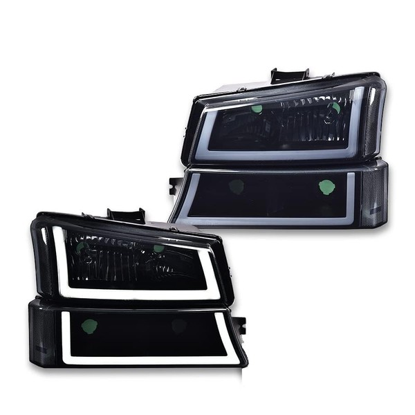 G-PLUS LED DRL Headlights, Compatible with 2003-2006 Chevy Avalanche 1500