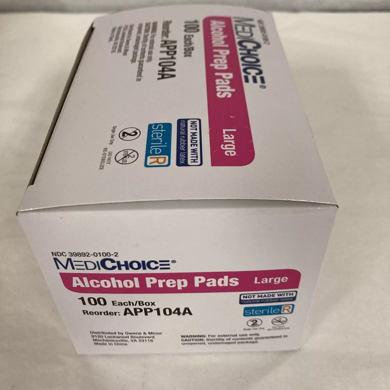 MediChoice Alcohol Prep Pad, Large - 100 Count - 1