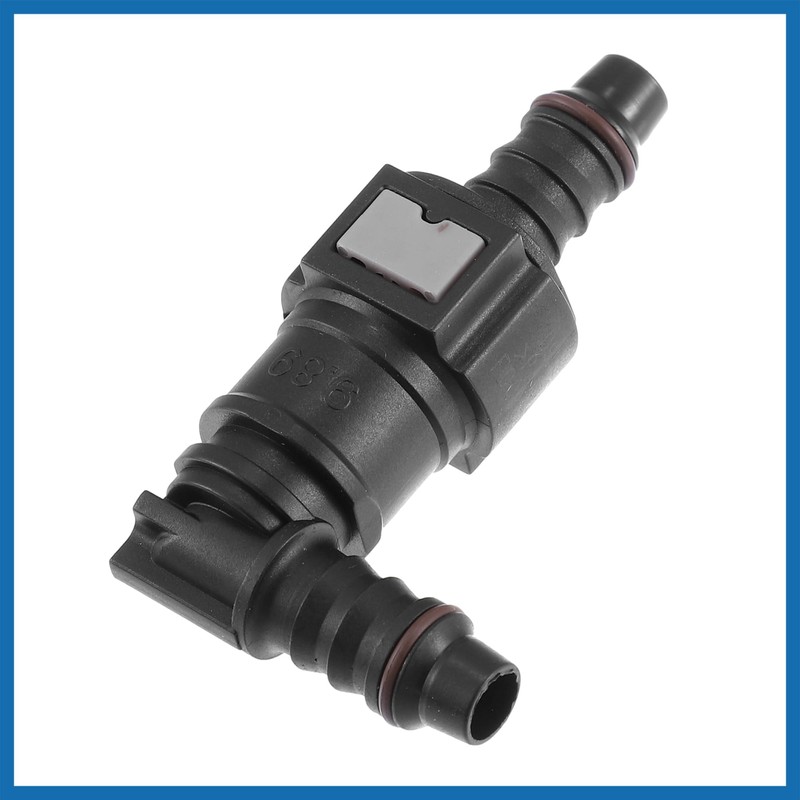 A ABSOPRO 9.89mm SAE to 10.5mm 90 Degree Fuel Line