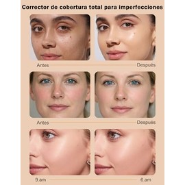 Erinde Crema Iluminadora Correctora del Color de Debajo de Los Ojos, E02# | Corrector Facial Resistente al Agua y de Cobertura Total Para Ojeras, Maqu