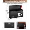 Modern Mailboxes for Outside, Metal Wall Mount Mailbox, with One