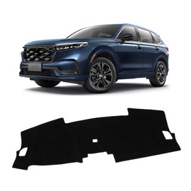 KUST Black Dash Cover for Honda CRV CR-V 2023 2024 2025 2026 (Without HUD) Non-Slip Dashboard Cover Polyester Interior for CRV Accessories Sunshade No Glare