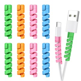 Cable Protector for Phone Pad Notebook Silicone Cord Protector 8 PCS Charger Protectors - Cable Cord Saver for Headphone Laptop Cellphone Cable Accessories (Colorful)
