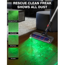 Vacuum-Cleaner-Dust-Display-Light, Green Light Attachment Suitable for Dyson Shark Bissell, Reveal Dog Fur Cat Hair, Upgrade Accessories Universal LED Lamp, USB-C Rechargeable