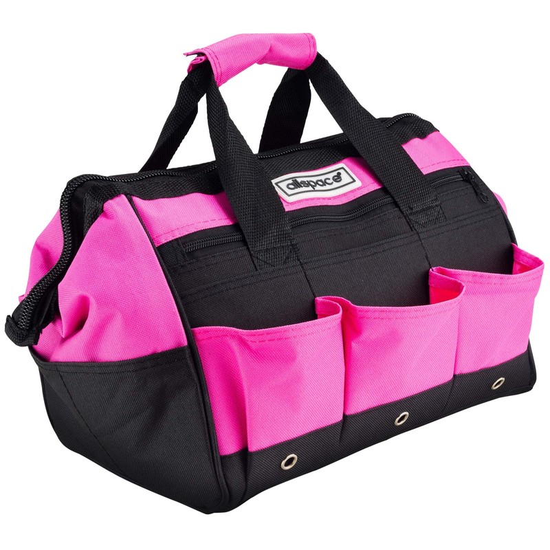 ALLSPACE Pink Tool Bag with 43 Piece Pink Tools, Tool