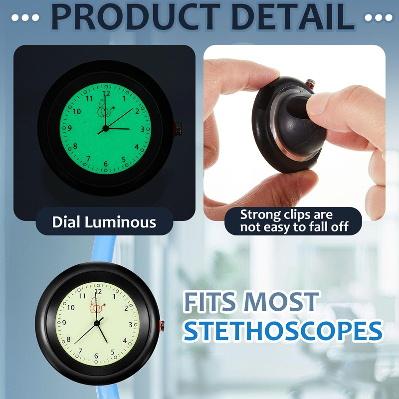 Dansydaisy Glow in The Dark Stethoscope Watch Clip on Stethoscope
