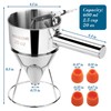 WIHBOIR Stainless Steel Pancake Batter Dispenser with Squeeze Handle, Durable,
