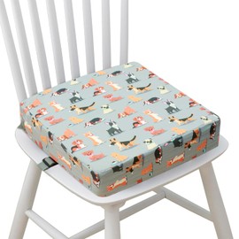 3 Colors Toddler Booster Seat for Dining Table with Detachable Cover Soft Comfortable Breathable Booster Seat Pad Cushion Portable Kids with Safety Buckles Non-Slip Washable (Dog Squad)