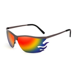 FEISEDY Retro Square Sunglasses Women Men Trendy Vintage Y2K Glasses Tinted Lens B2882