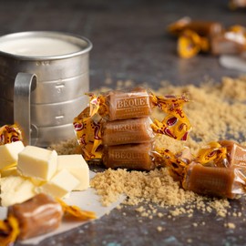 Béquet Caramel - Butterscotch Gourmet Candy - Candy Individually Wrapped - Made in Montana - Kosher (Star D) and Gluten Free - 24 Ounce Resealable Pouch
