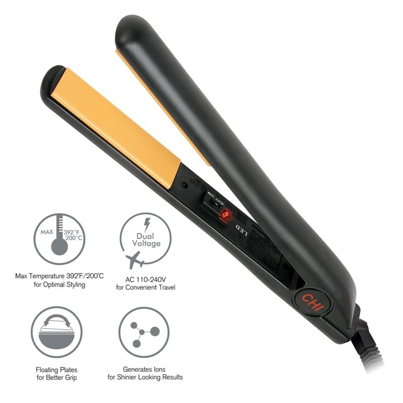 CHI Tourmaline Ceramic Series Flat Iron, Hair Straightener For Silky,