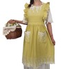 Vibsion Lace Ruffle Apron for Women Colonial Pioneer Pinafore Apron