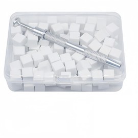 Tenincik ネイル用品 メイクスポンジ 使い捨て ネイルス 豆腐ブロック スポンジ1cm 専用クリップ付き パフ 道具 ホワイト 100個