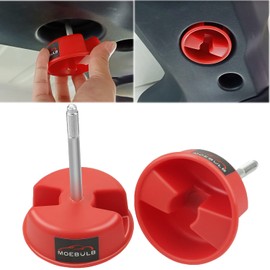 MOEBULB Hardtop Top Hard Panel Mounting Screw Knob 2pcs Compatible with Jeep Wrangler JK 2dr and Unlimited 4dr 2007-2019（Red）