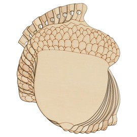 10x Wooden Oak Tree Acorn Craft Shapes 3mm Plywood Fruit Quercus Robur(15 x 10.5cm,Hole Top Centre)