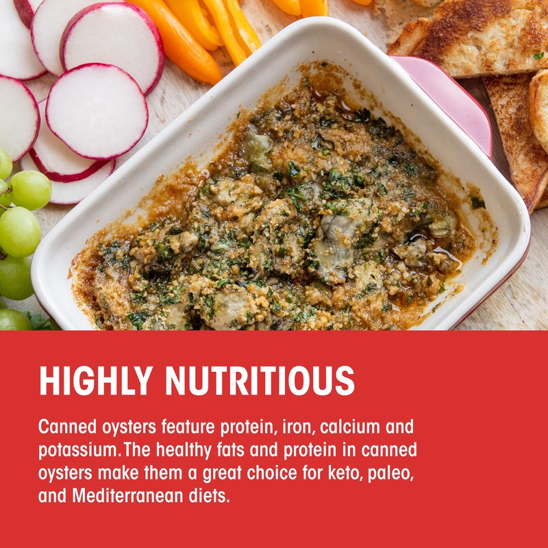 Pacific Pearl Whole Oysters 8 oz Can (Pack of 12)