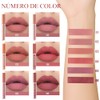 6PCS Lapiz Labial Mate Lapiz Labial Antiadherente,Lápiz labial antiadherente,Lápiz labial
