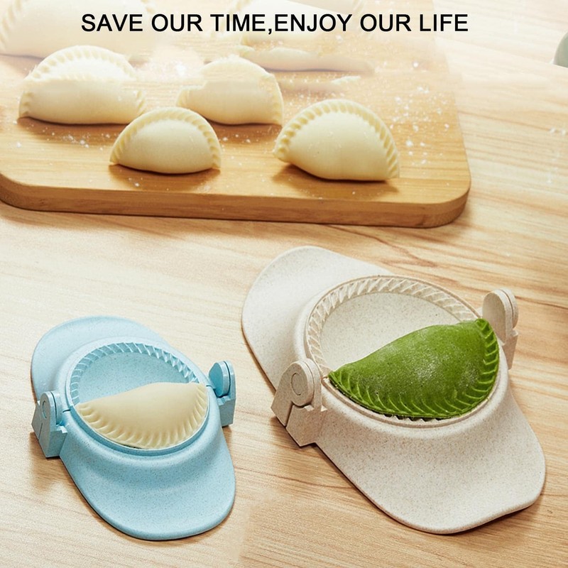 Empanada Maker Press, Multiple Size Dumpling Maker Set with Dough