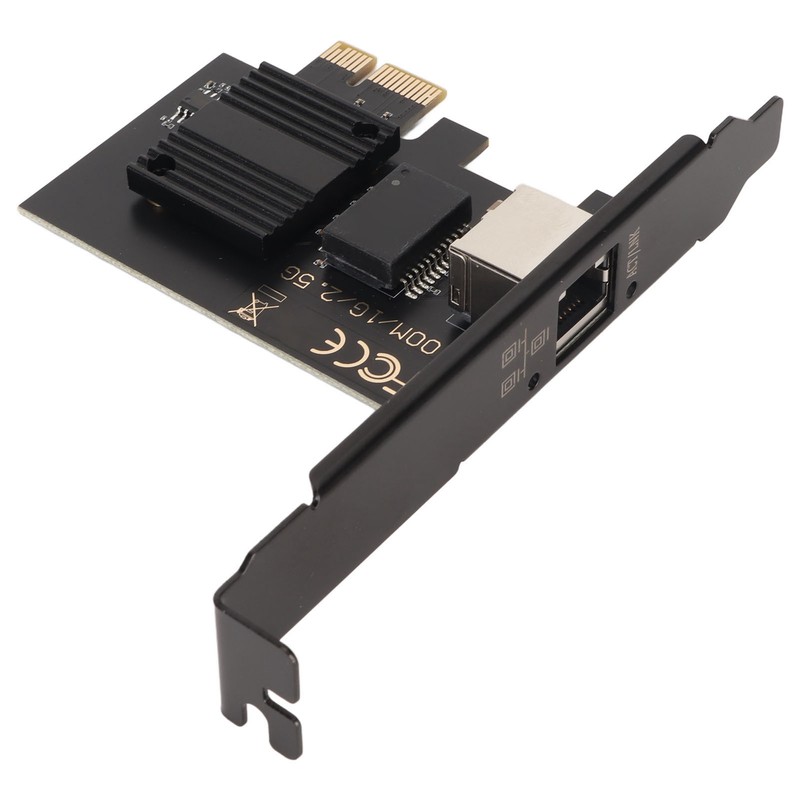 PCIe Network Card 10/100/1000/2500Mbps Gold Plated Pin Aluminium Alloy Gigabit