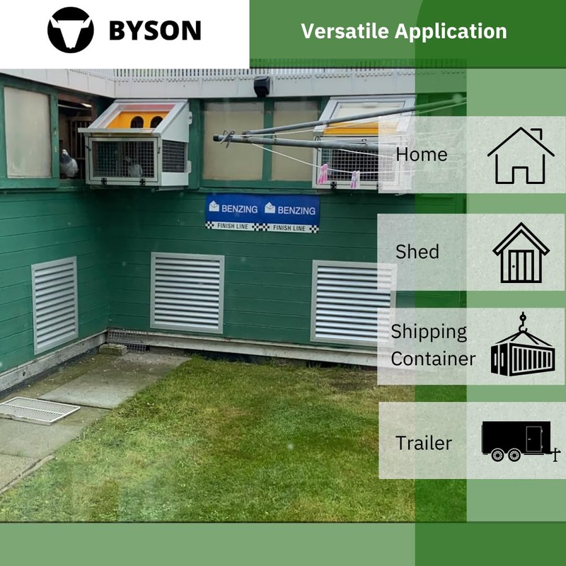Byson 12" x 12" Aluminum Gable Vent - Anodized Aluminum