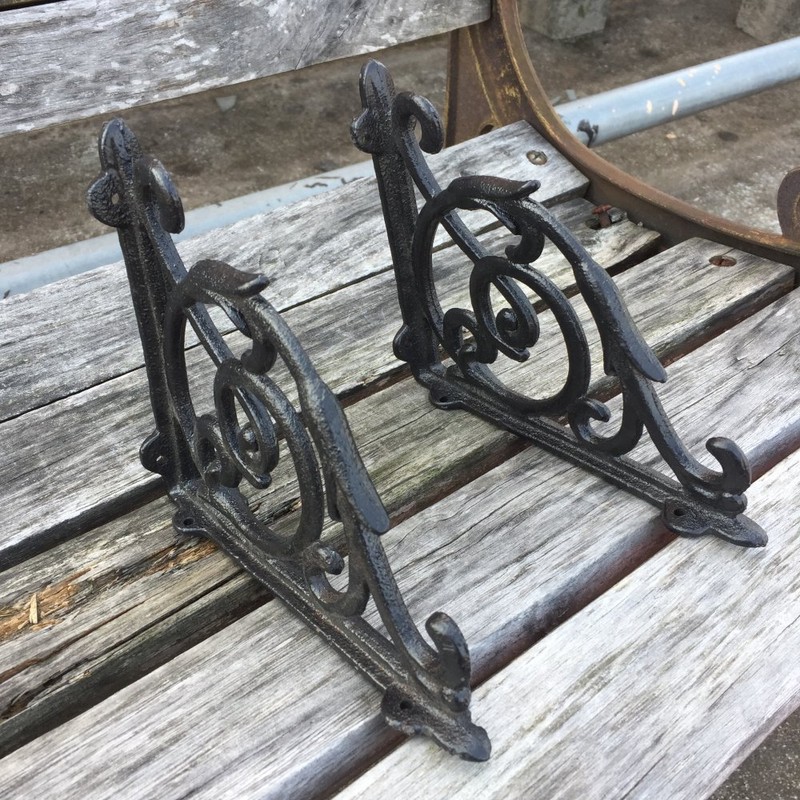 Facaler Antique Style Cast Iron Brackets Garden Braces Rustic Shelf