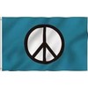 TTRNNHM Peace Symbol Flag 3x5 FT, World Peace Flag with