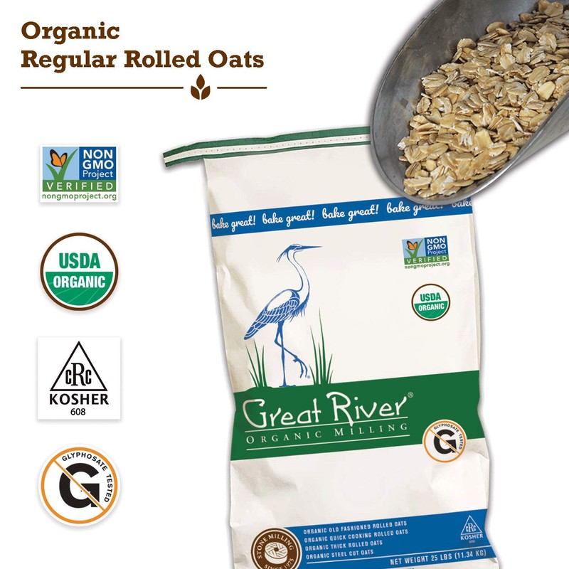 Great River Milling Organic Old Fashioned Rolled Oats | Whole