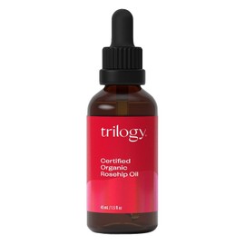 Trilogy Certified Organic Rosehip Oil - Pure Cold Pressed Seeds for Scars Stretch Marks Fine Lines & Wrinkles Contains Omega 3 6 9 For All Skin Types USDA 1.52 oz / 트릴로지 인증 유기농 로즈힙 오일 - 흉터 튼살 잔주름 및 주름을 위한 순수 콜드 프레스 씨앗 모든 피부 타입에 오메가 3 6 9 포함 USDA 1.52온스