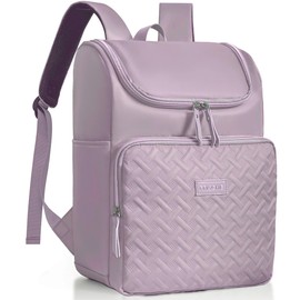 Wymulot Women's Insulated Lunch Backpack for 15.6"Computer, Soft Backpack Coolers LeakProof Travel Cooler Bag Waterproof Lunch Picnic Beach Work Trip Thermal Bag Drink Beverage Beer (Heathered Lilac)