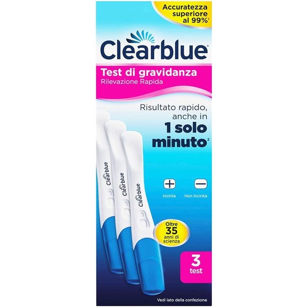 Clearblue Pregnancy Test Maxiformat Rapid Detection, Fast Result, Even in 1 Minute*, 3 Tests